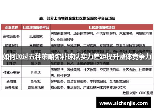 如何通过五种策略弥补球队实力差距提升整体竞争力 如何通过五种策略弥补球队实力差距提升整体竞争力